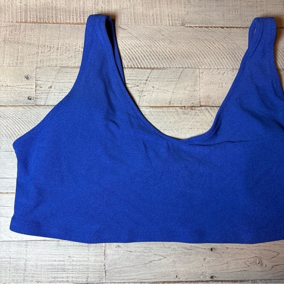 Old Navy Blue Terry Classic Swim Top Beach Vacation V-Neck 4X NWT! - Picture 3 of 13